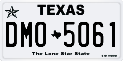 TX license plate DMO5061