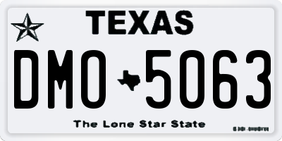 TX license plate DMO5063