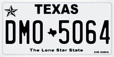 TX license plate DMO5064