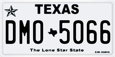 TX license plate DMO5066