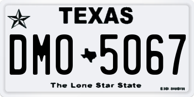 TX license plate DMO5067