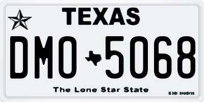TX license plate DMO5068