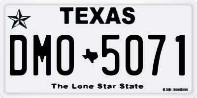TX license plate DMO5071