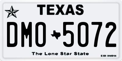 TX license plate DMO5072