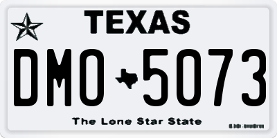 TX license plate DMO5073