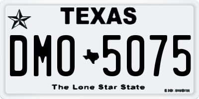 TX license plate DMO5075