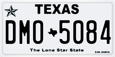 TX license plate DMO5084