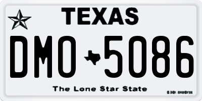 TX license plate DMO5086