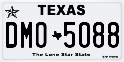 TX license plate DMO5088