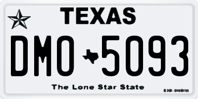 TX license plate DMO5093