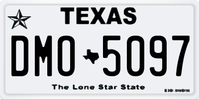 TX license plate DMO5097