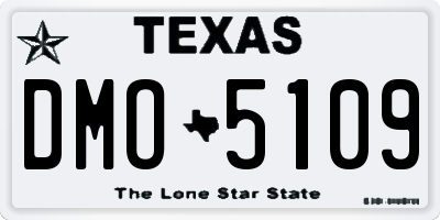 TX license plate DMO5109