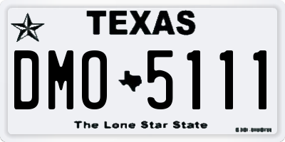 TX license plate DMO5111