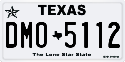 TX license plate DMO5112