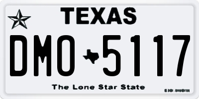 TX license plate DMO5117