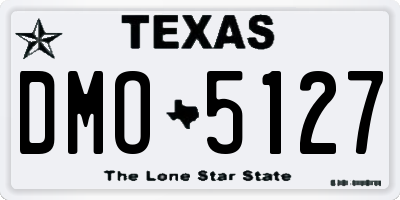 TX license plate DMO5127