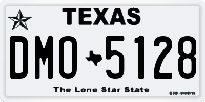 TX license plate DMO5128