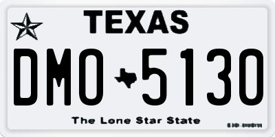 TX license plate DMO5130