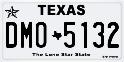 TX license plate DMO5132