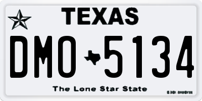 TX license plate DMO5134