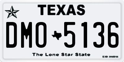 TX license plate DMO5136
