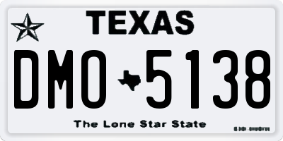 TX license plate DMO5138