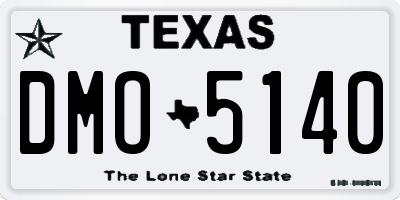 TX license plate DMO5140