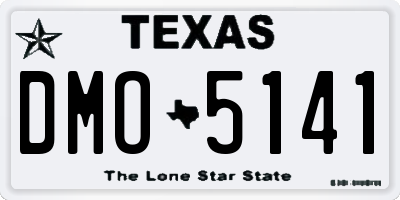 TX license plate DMO5141