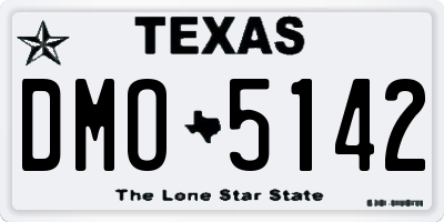 TX license plate DMO5142