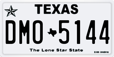 TX license plate DMO5144