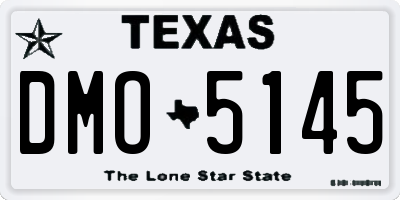 TX license plate DMO5145
