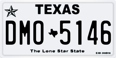 TX license plate DMO5146