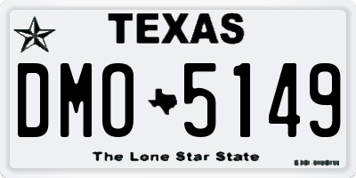 TX license plate DMO5149