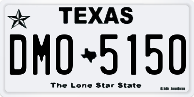 TX license plate DMO5150