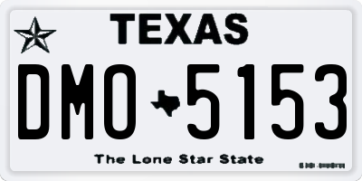 TX license plate DMO5153