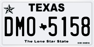 TX license plate DMO5158