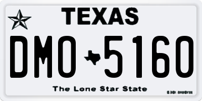 TX license plate DMO5160