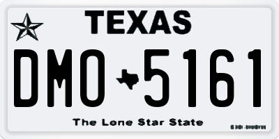 TX license plate DMO5161