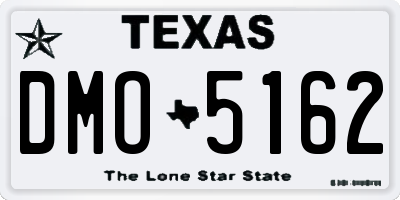 TX license plate DMO5162