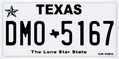 TX license plate DMO5167