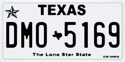 TX license plate DMO5169