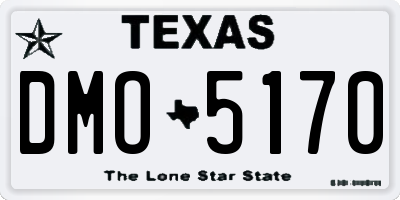 TX license plate DMO5170