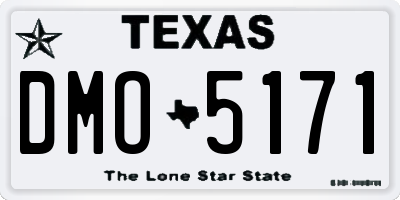 TX license plate DMO5171