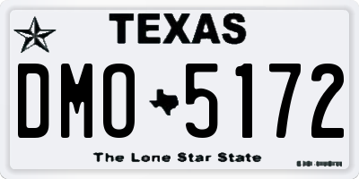 TX license plate DMO5172