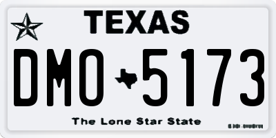TX license plate DMO5173