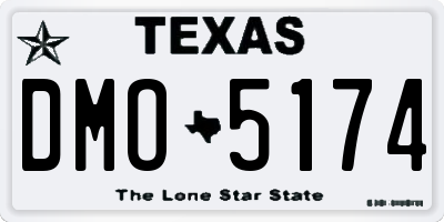 TX license plate DMO5174