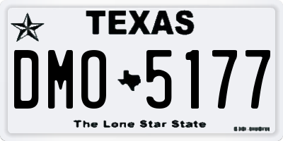 TX license plate DMO5177