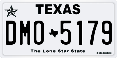 TX license plate DMO5179