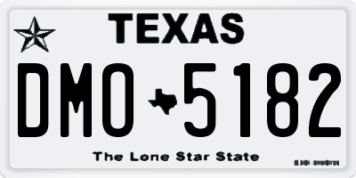 TX license plate DMO5182