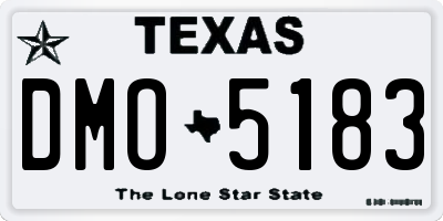 TX license plate DMO5183